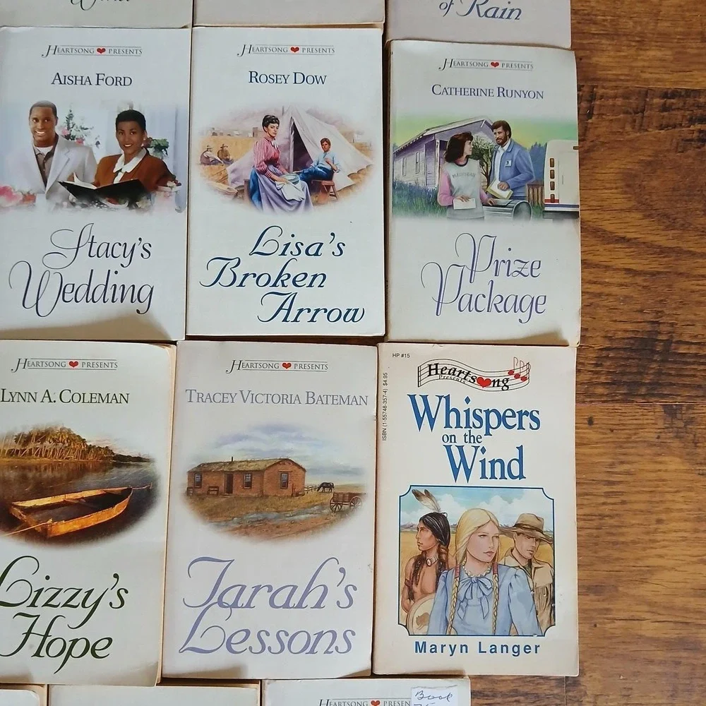 Heartsong Presents Lot Of 19 Paperback Inspirational Christian Romance Books Vtg